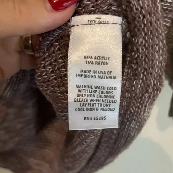 Express S Purple Knit Wrap Front Cross Sweater - Picture 5 of 8